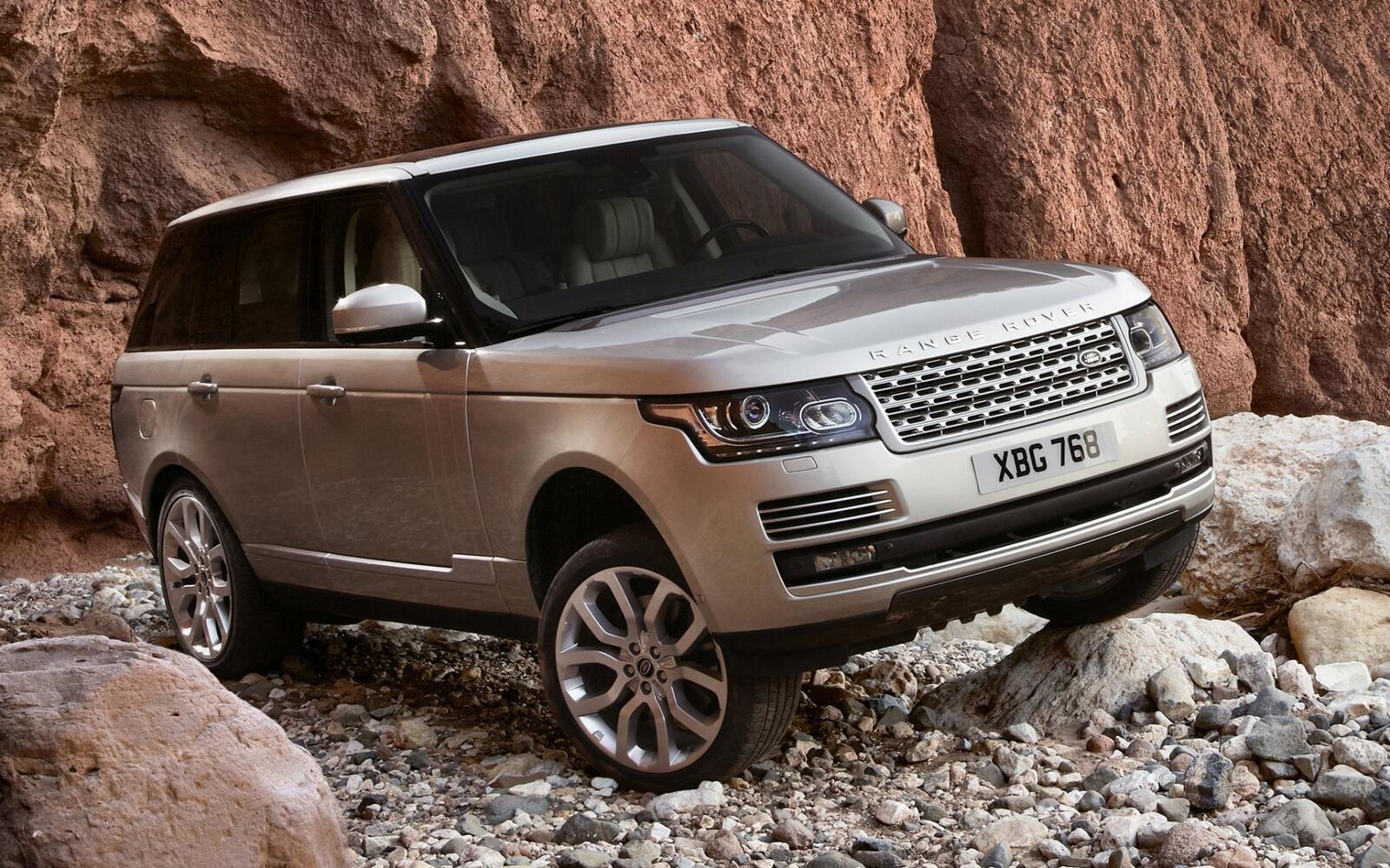 Wallpapers range rover SUV silver on the desktop