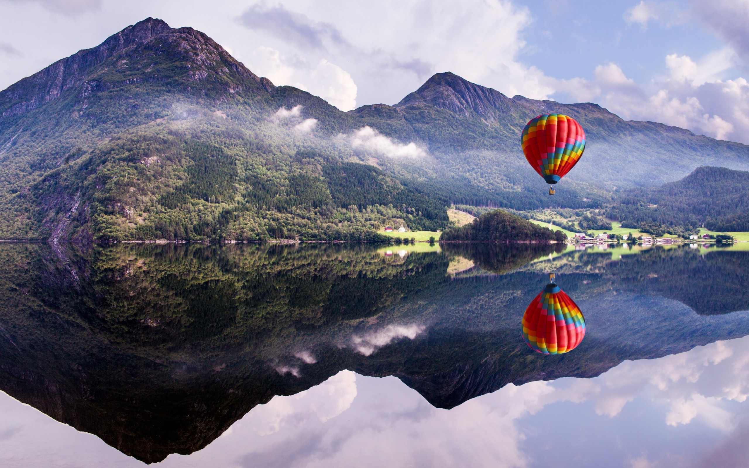Фото бесплатно воздушный, шар, озеро