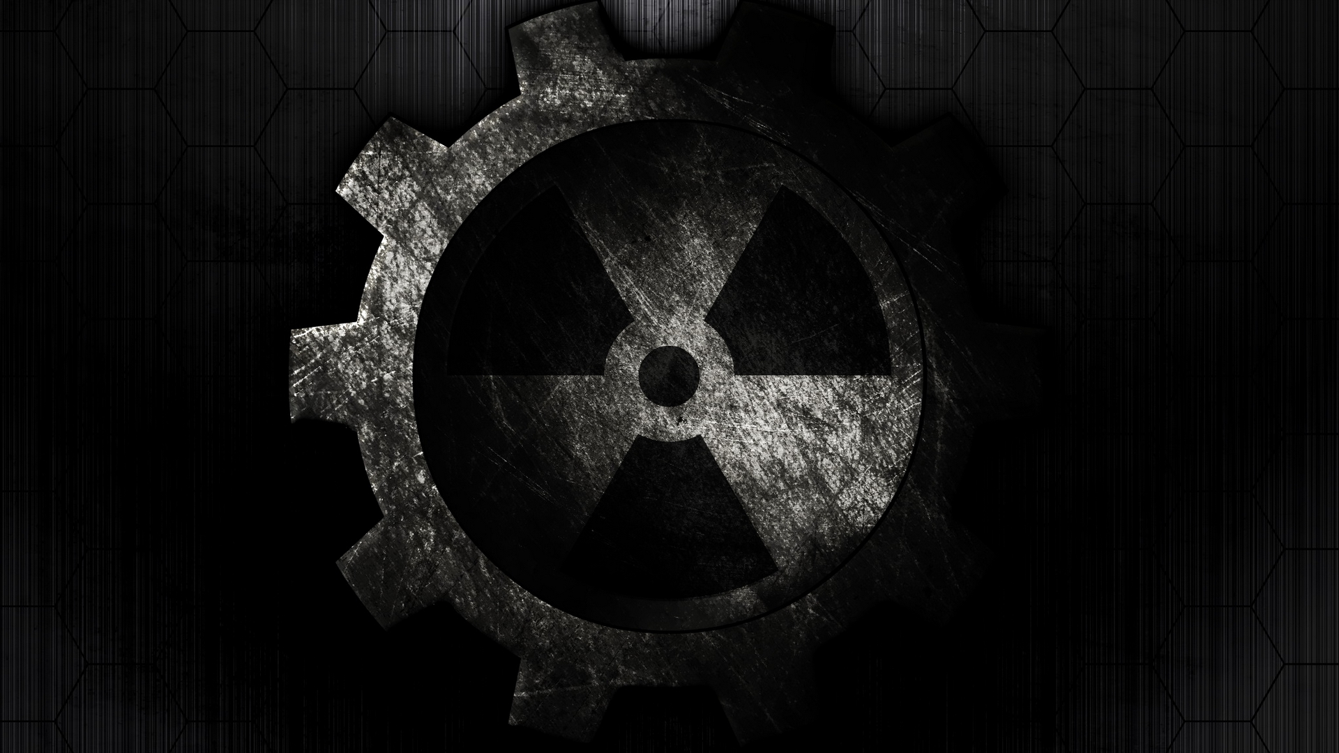 Wallpapers sign radiation gear on the desktop