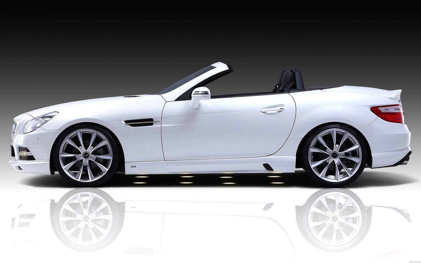 Wallpapers mercedes cabriolet white on the desktop