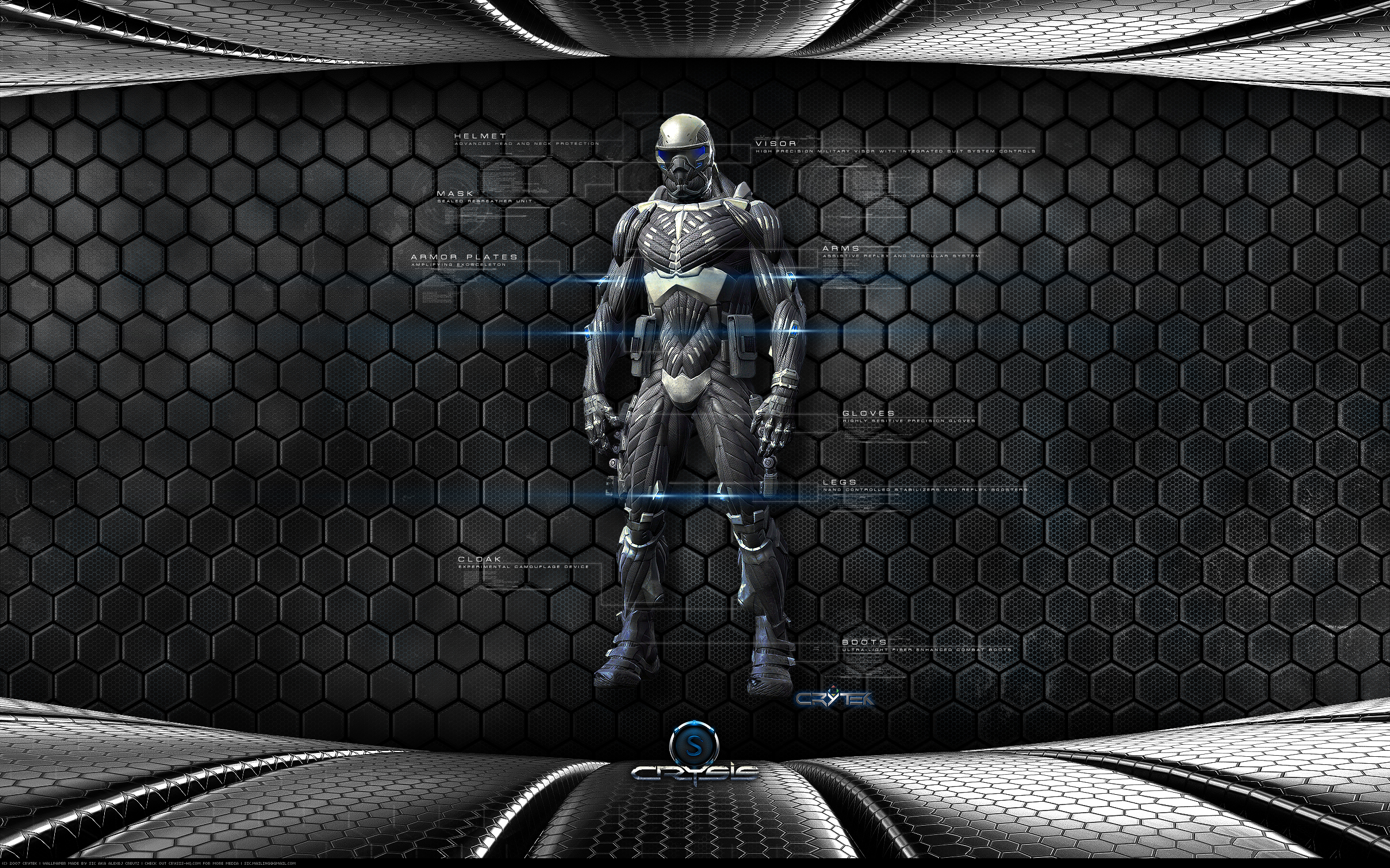 Wallpapers crysis soldier character on the desktop