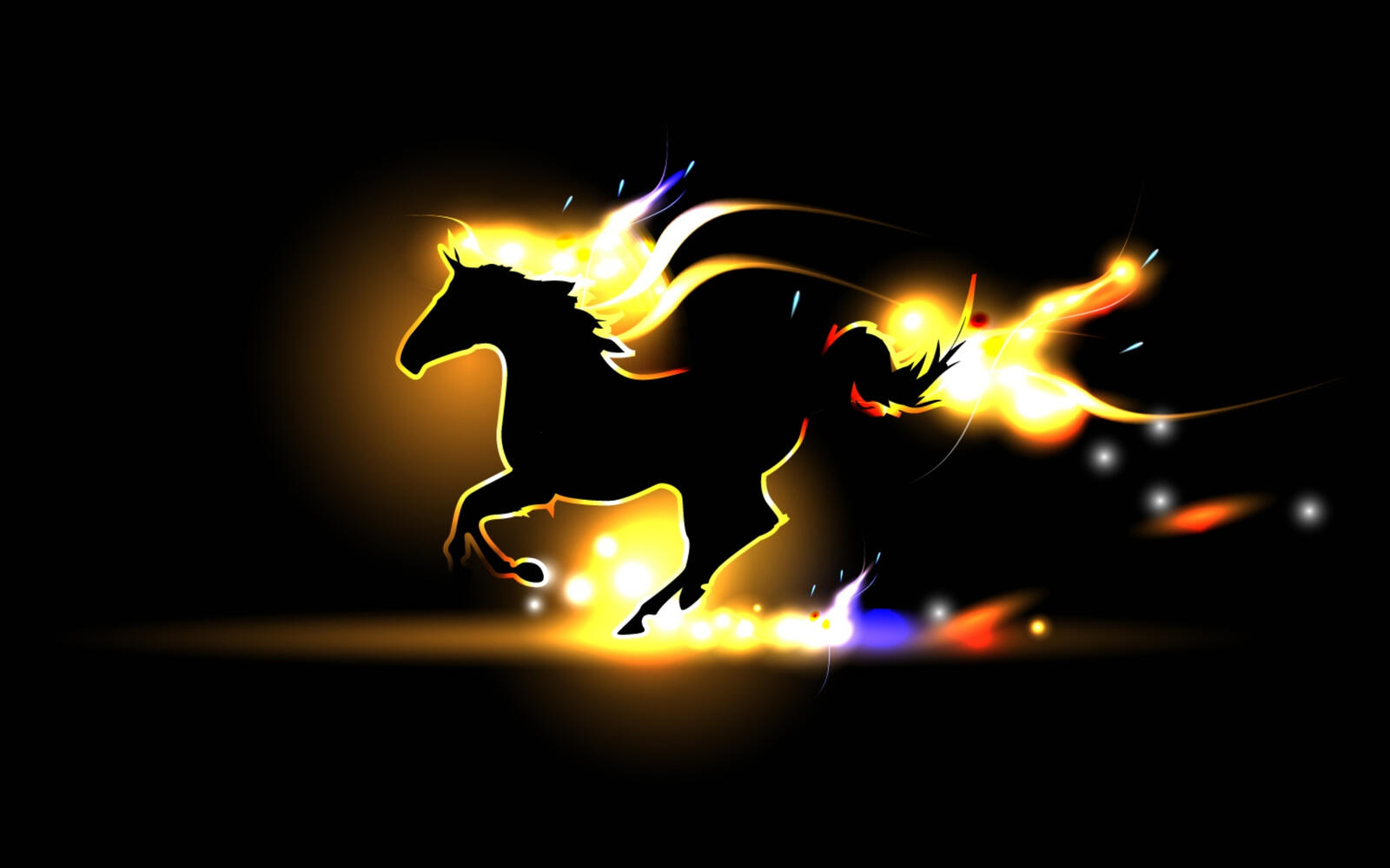 Wallpapers horse silhouette shadow on the desktop