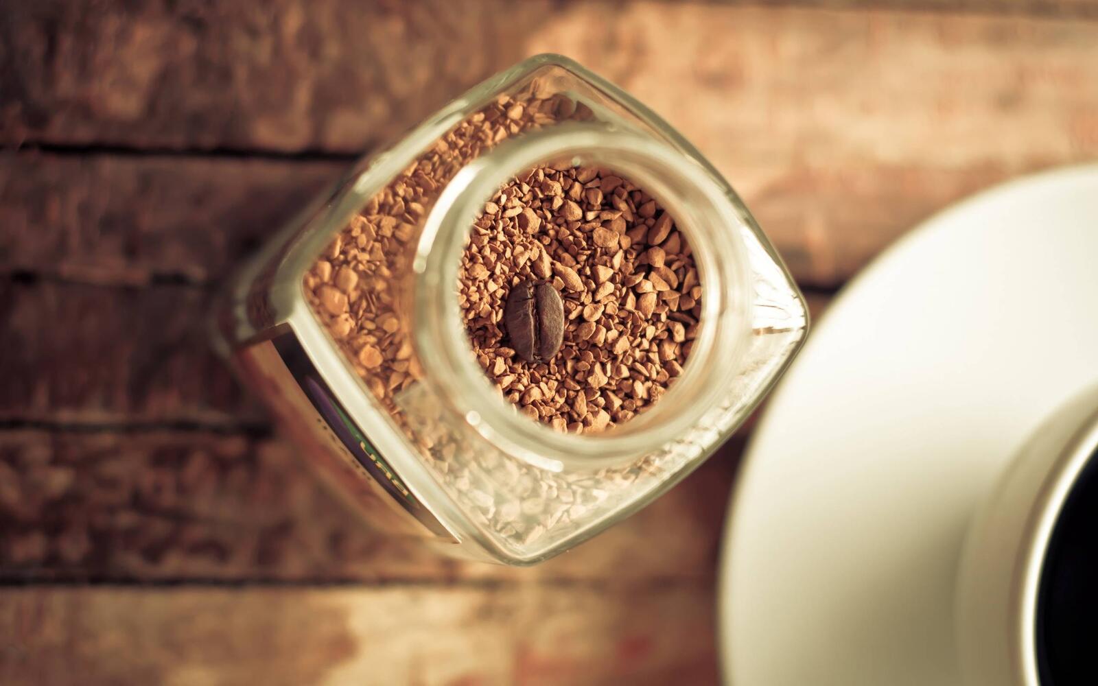Обои кофе сублимированный зерно чашка на рабочий стол