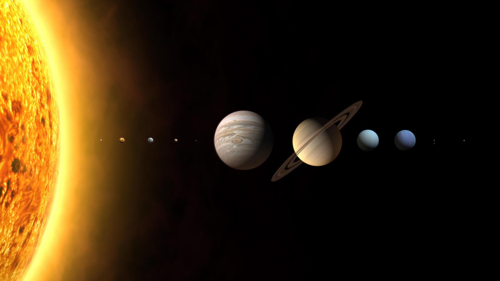 Wallpapers solar system planets earth on the desktop