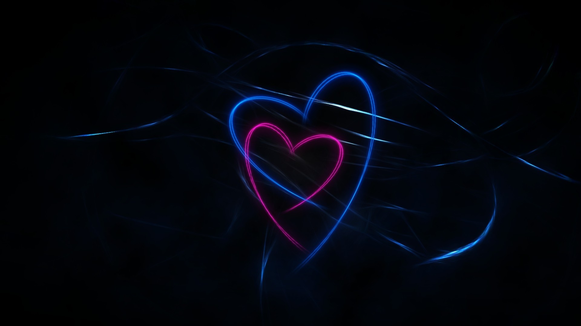 Wallpapers hearts colorful light on the desktop