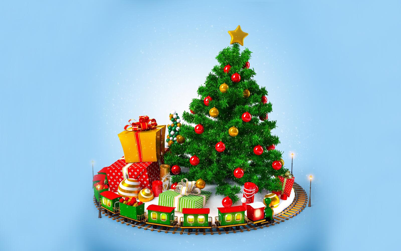 Wallpapers christmas tree new year s toys gifts on the desktop