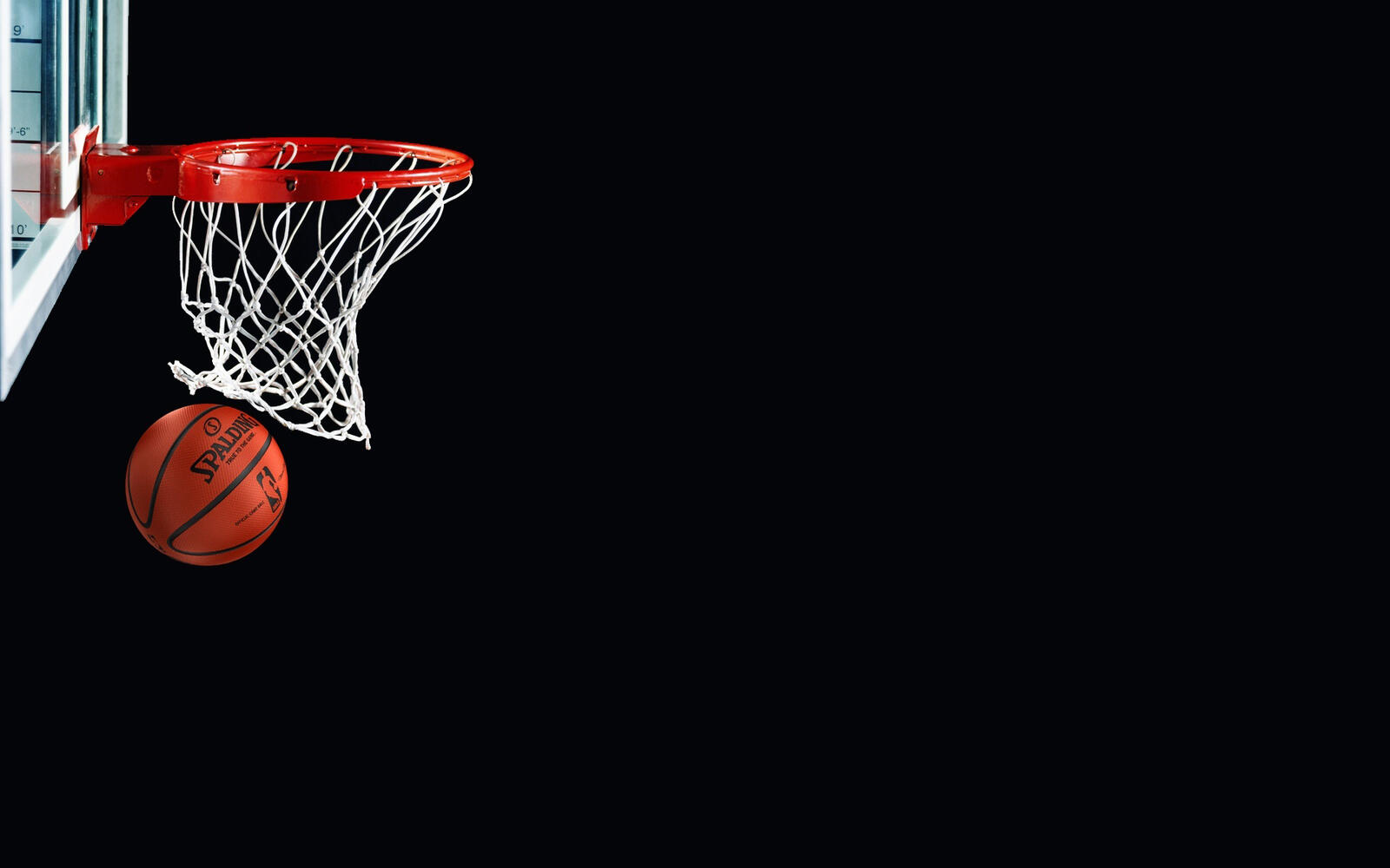 Wallpapers basketball ball basket on the desktop