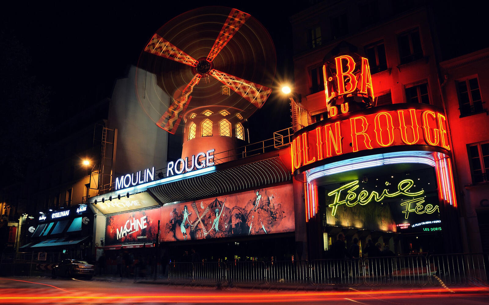 Wallpapers moulin rouge signs night on the desktop