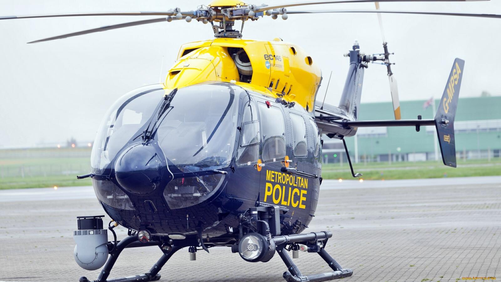 Wallpapers helicopter yellow black on the desktop