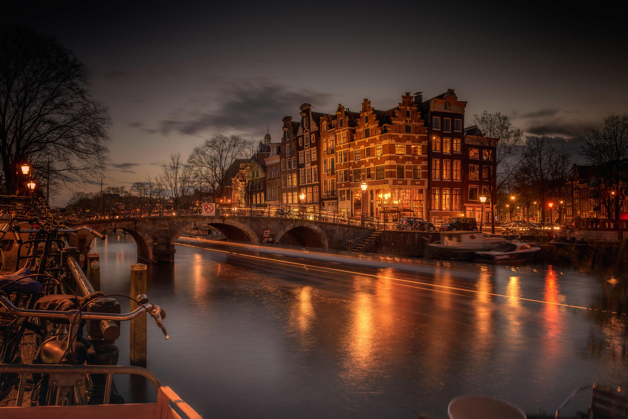 Обои Амстердам Нидерланды дома на рабочий стол