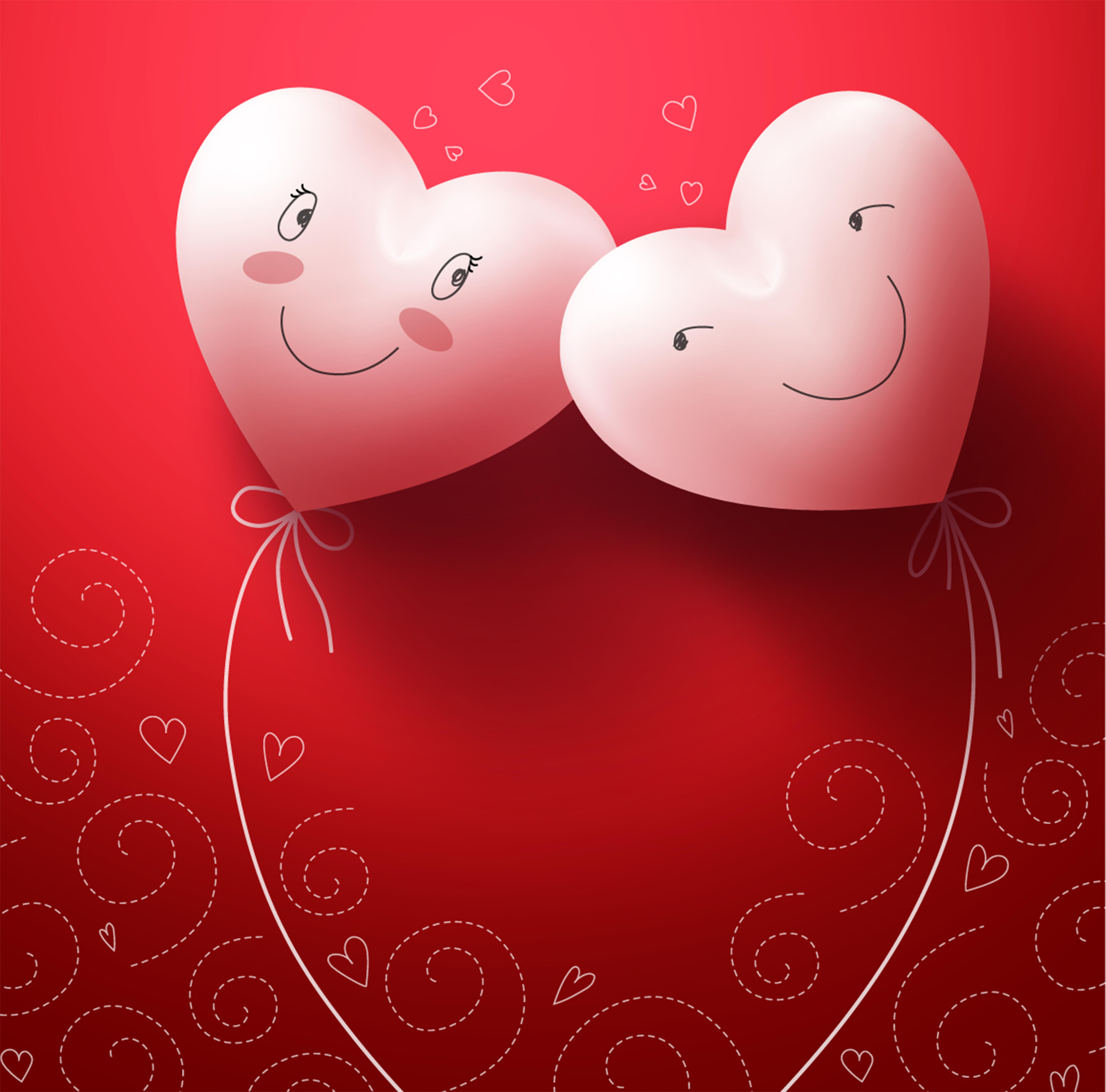 Обои валентинки романтические сердца День святого Валентина на рабочий стол