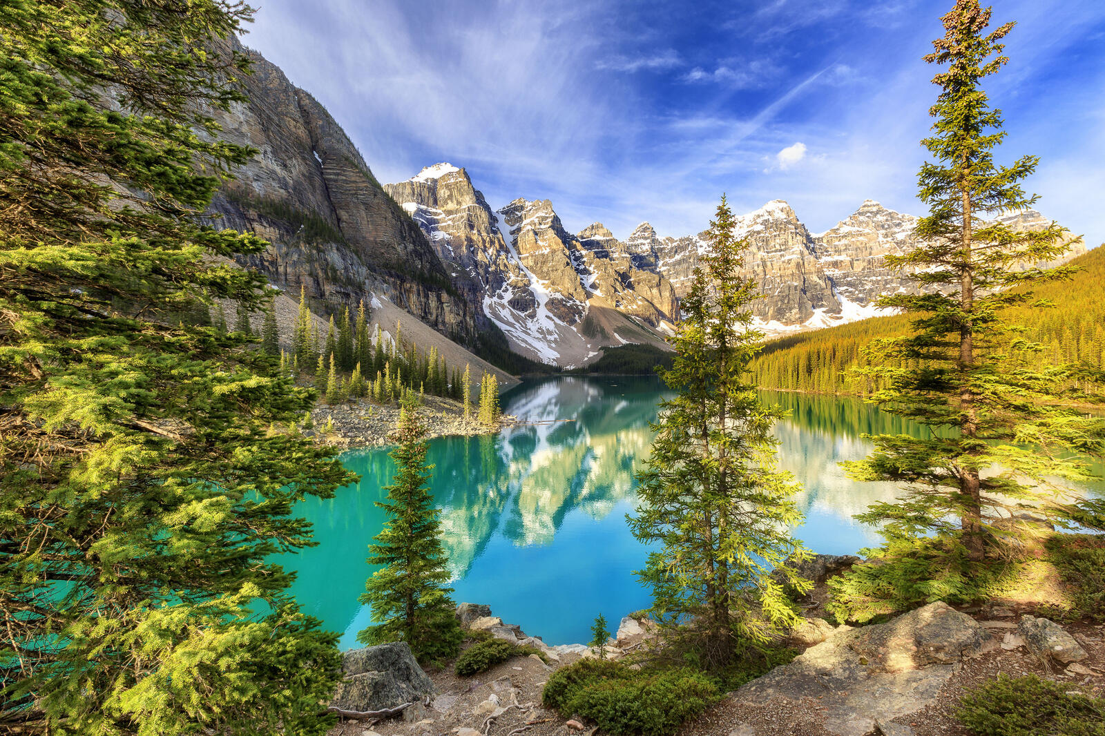 Wallpapers moraine lake banff national park landscapes on the desktop