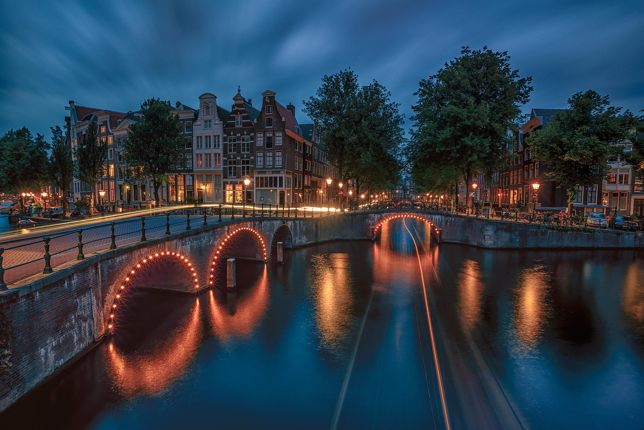 Обои Амстердам Нидерланды здания на рабочий стол