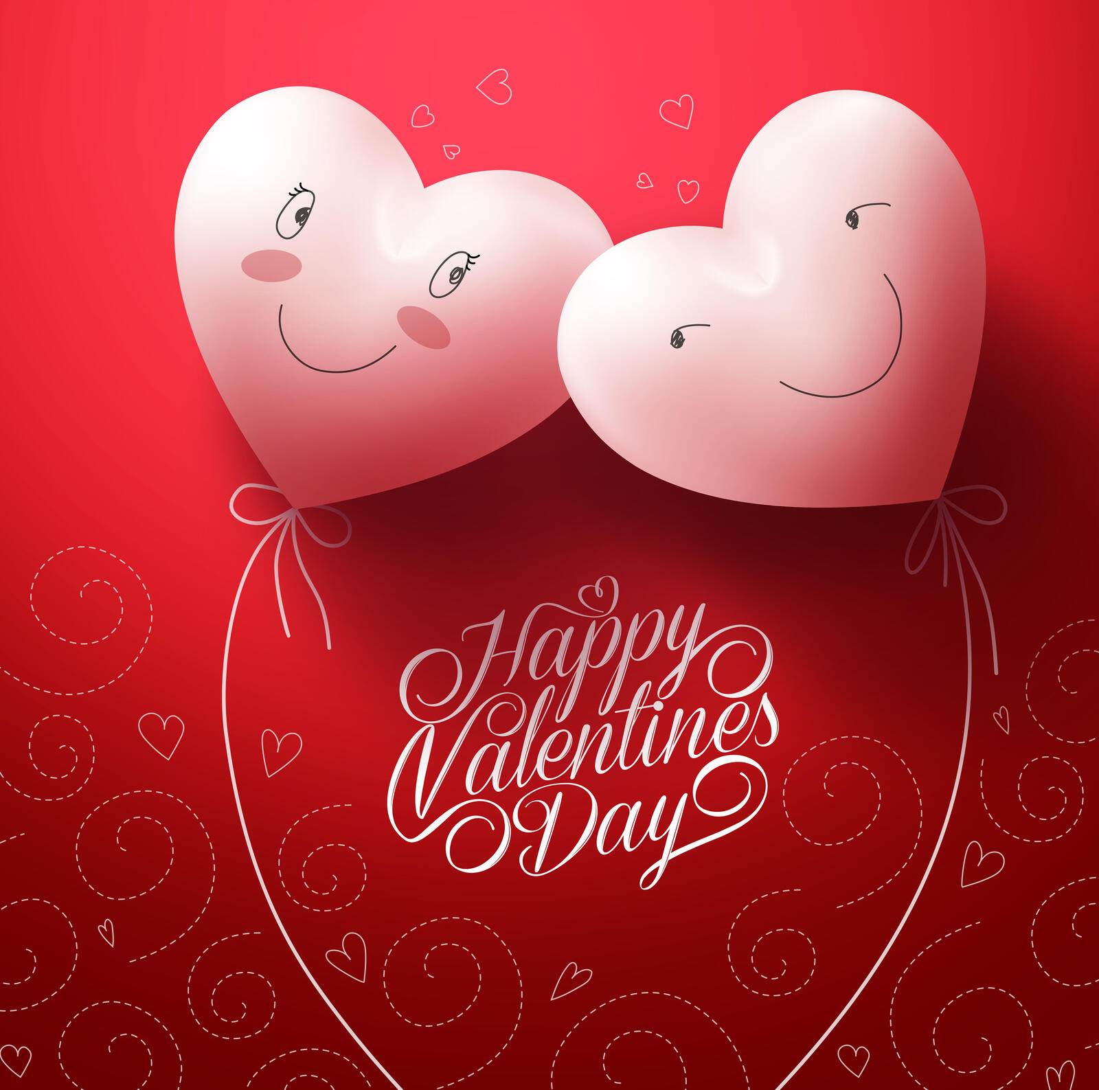 Wallpapers romantic hearts Valentine day a day of lovers on the desktop