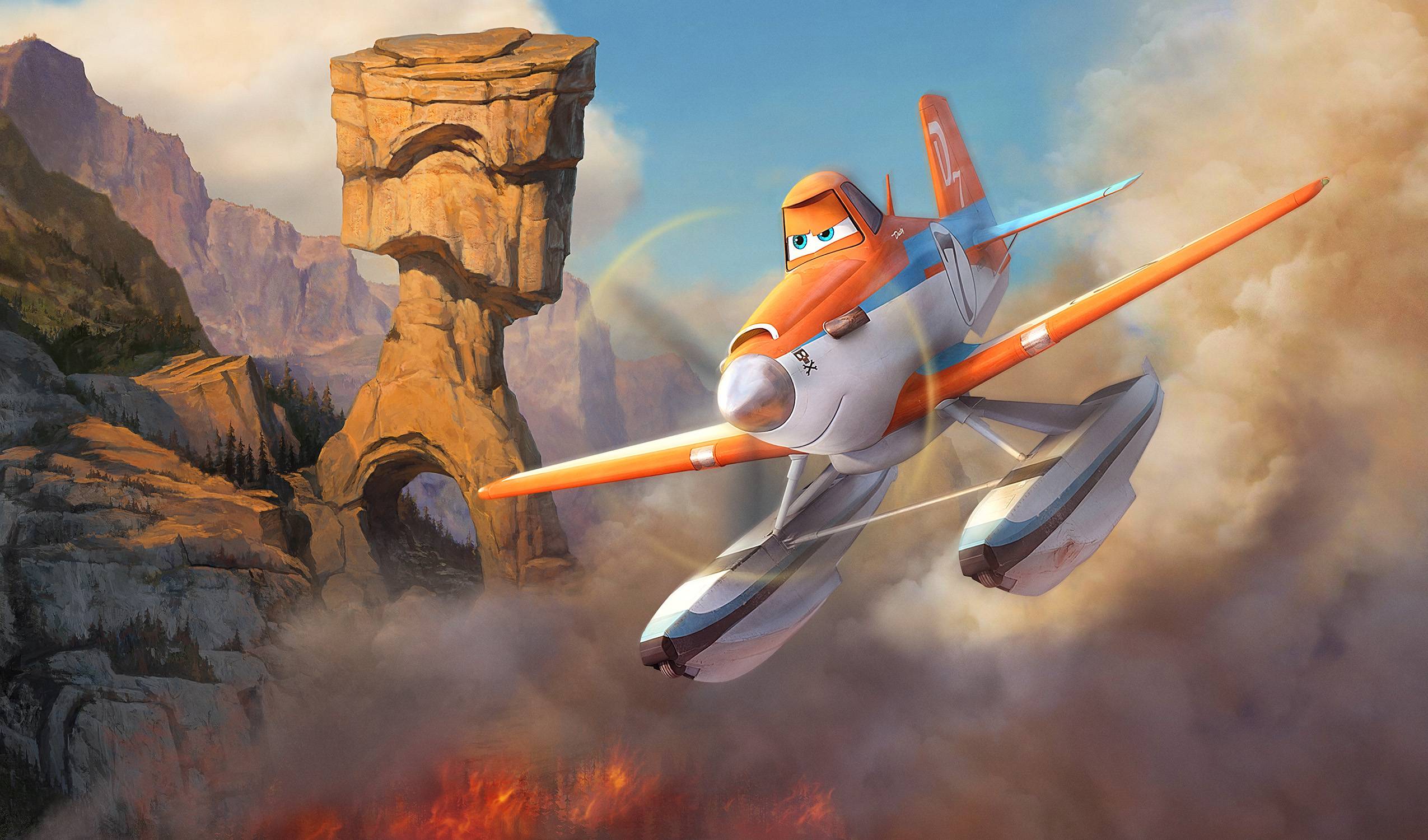 Wallpapers Planes: Fire and water cartoon comedy on the desktop