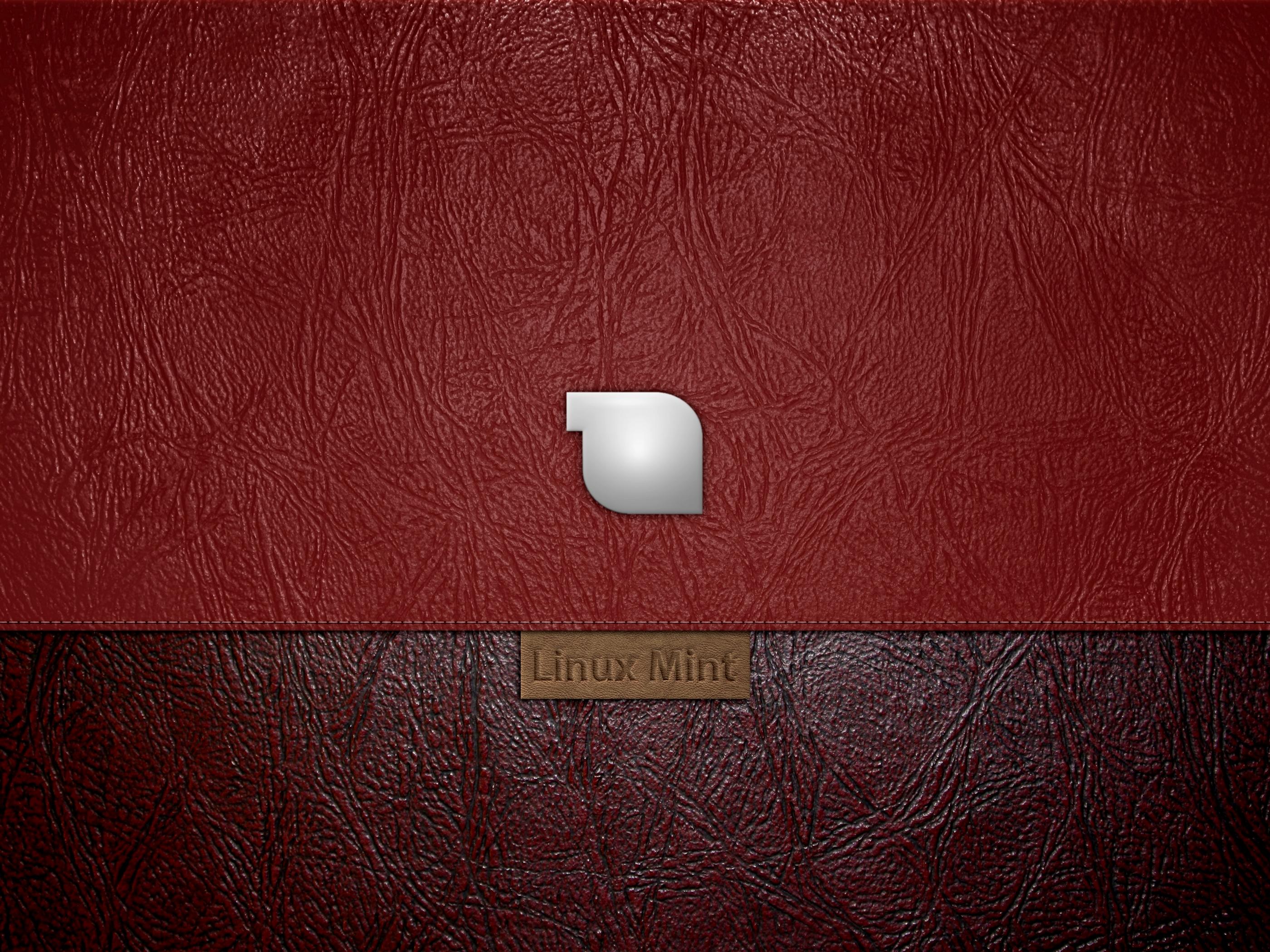 Wallpapers linux mint leather straight on the desktop