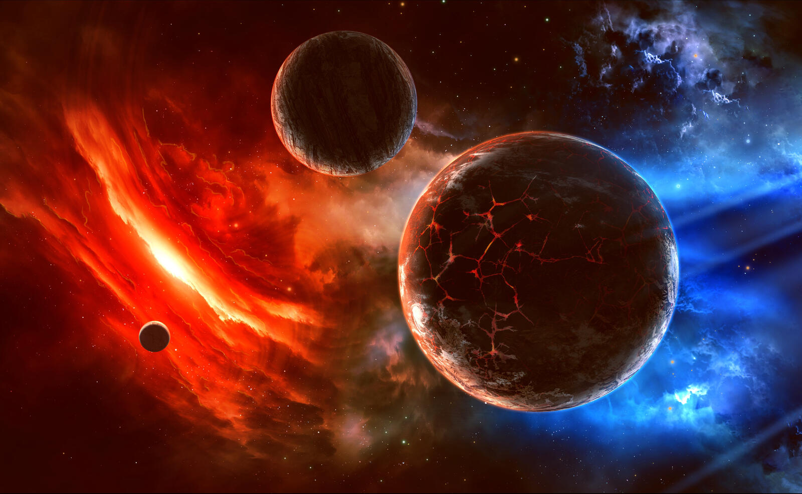 Wallpapers weightlessness red planets on the desktop