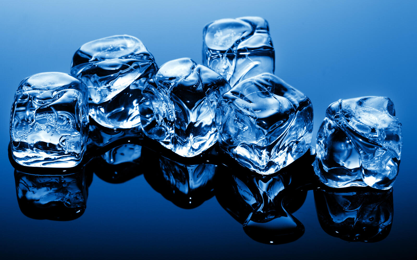 Wallpapers ice cubes ice surface on the desktop