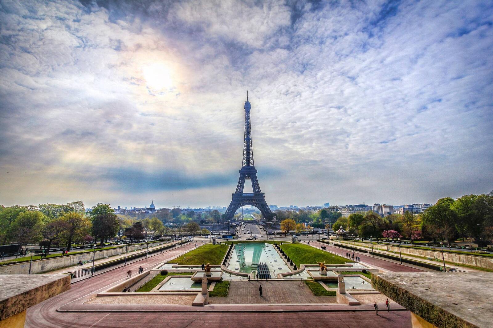Обои Франция Эйфелева Башня городской пейзаж на рабочий стол