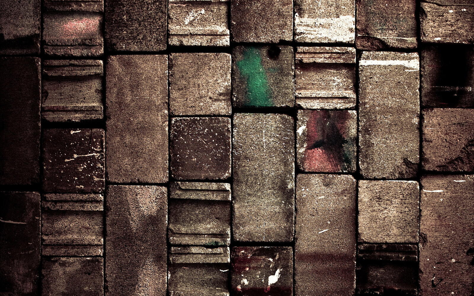 Wallpapers brick wall relief on the desktop