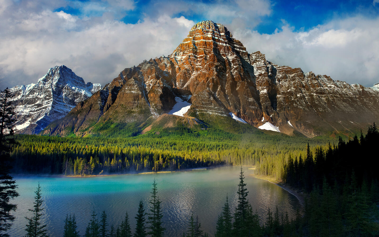 Wallpapers mountain lake rocks forest on the desktop