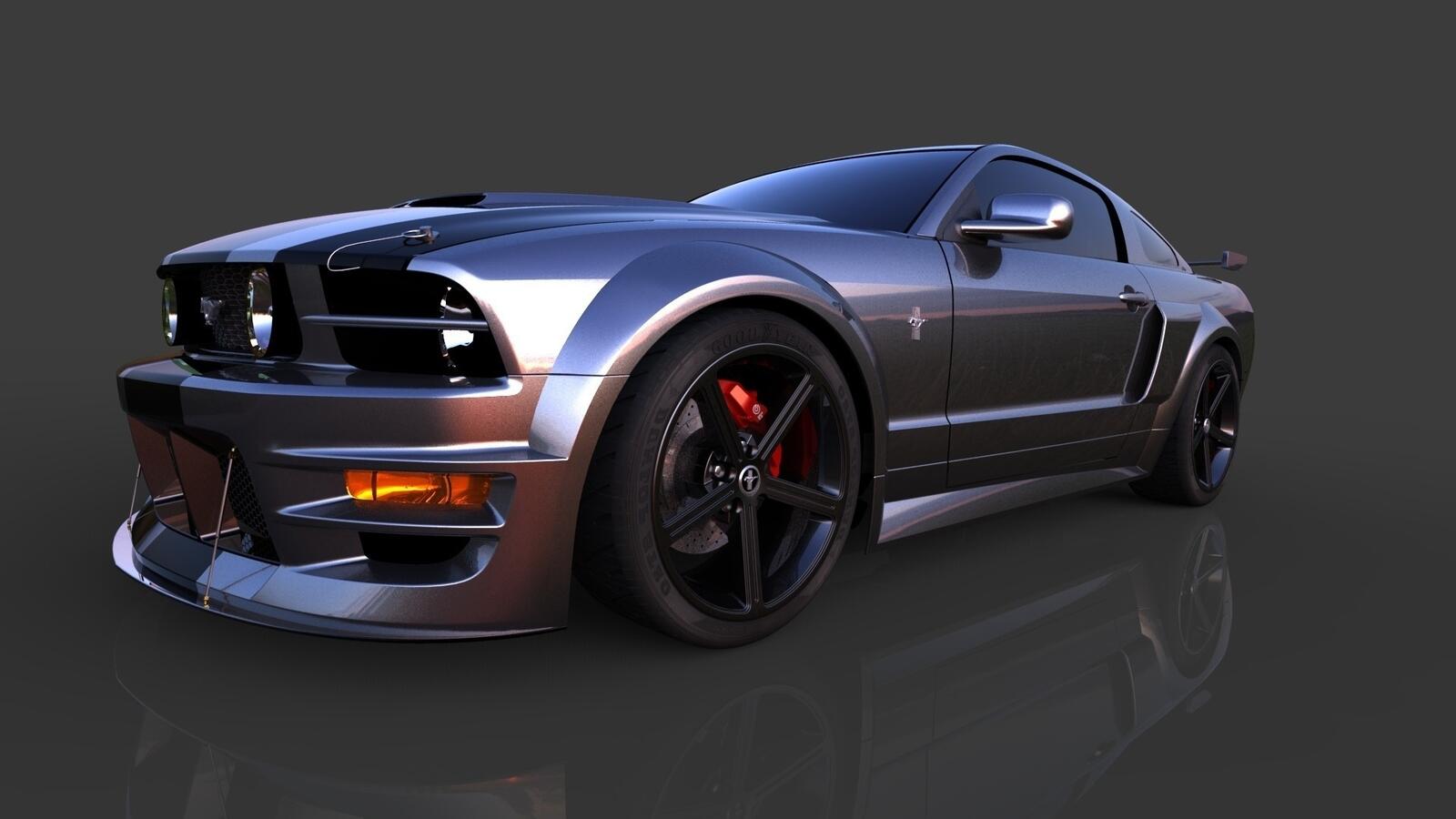 Wallpapers mustang tuning gray on the desktop
