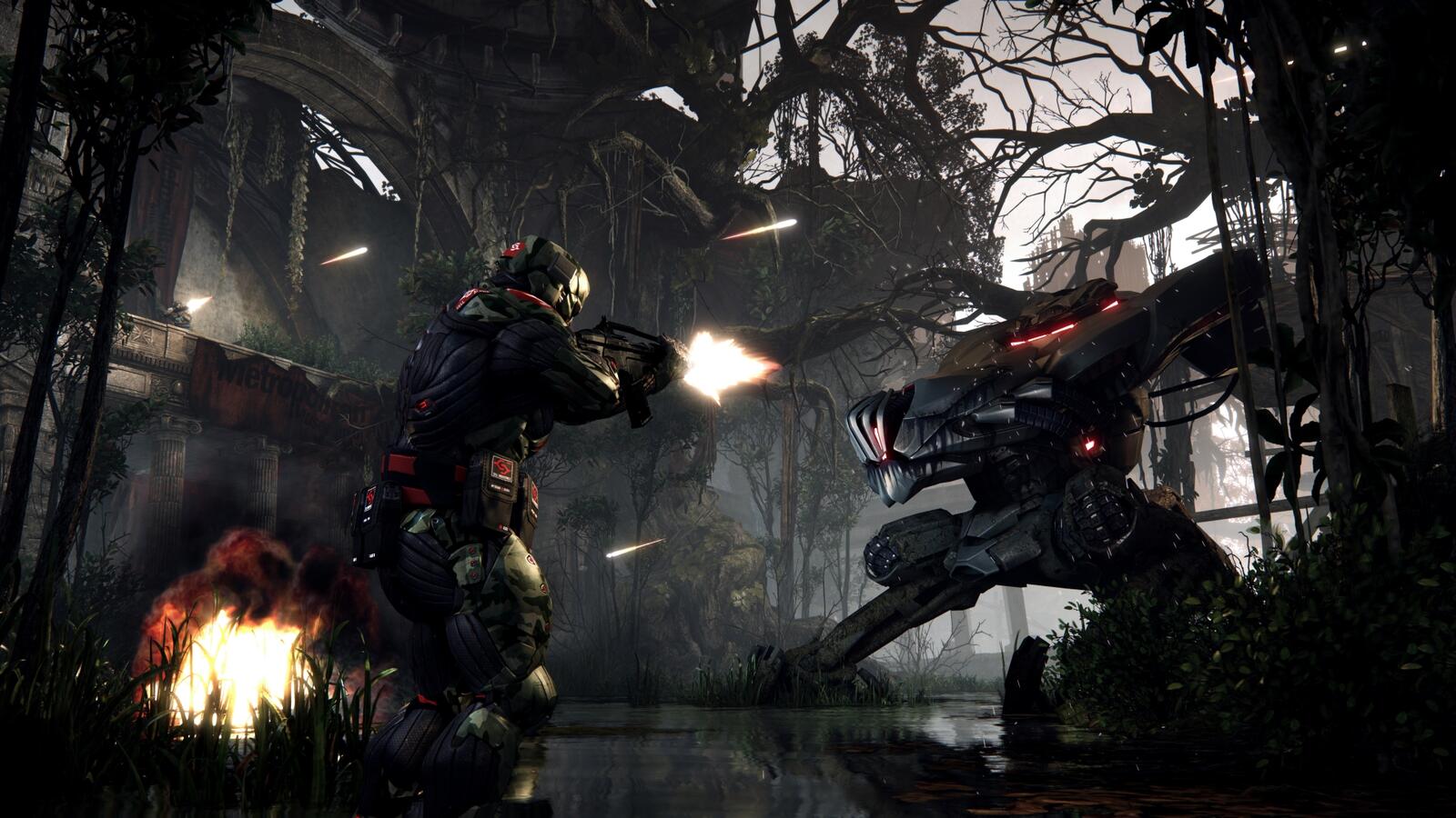 Wallpapers crysis 3 attack robot on the desktop