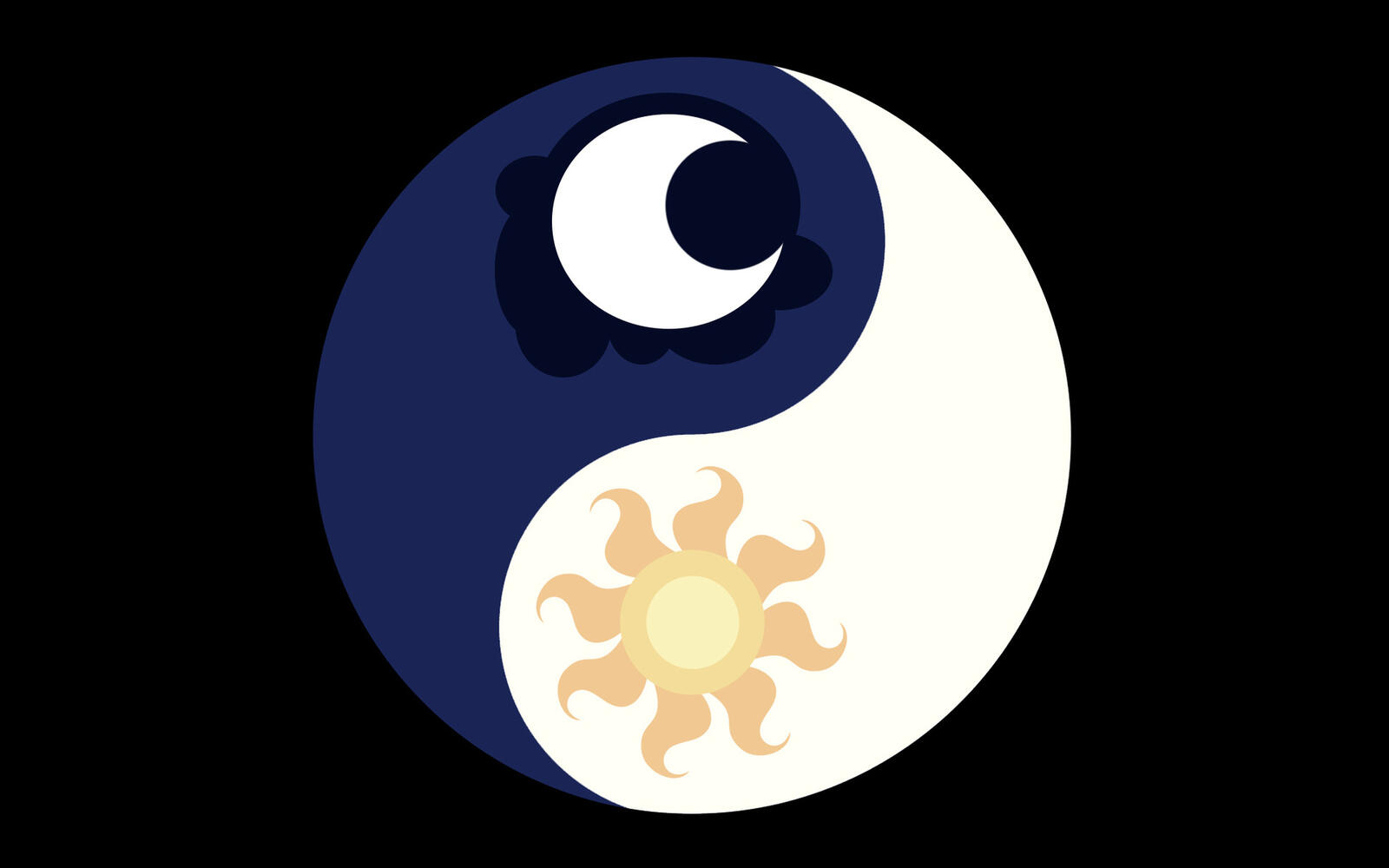 Wallpapers yin-yang sign symbol on the desktop