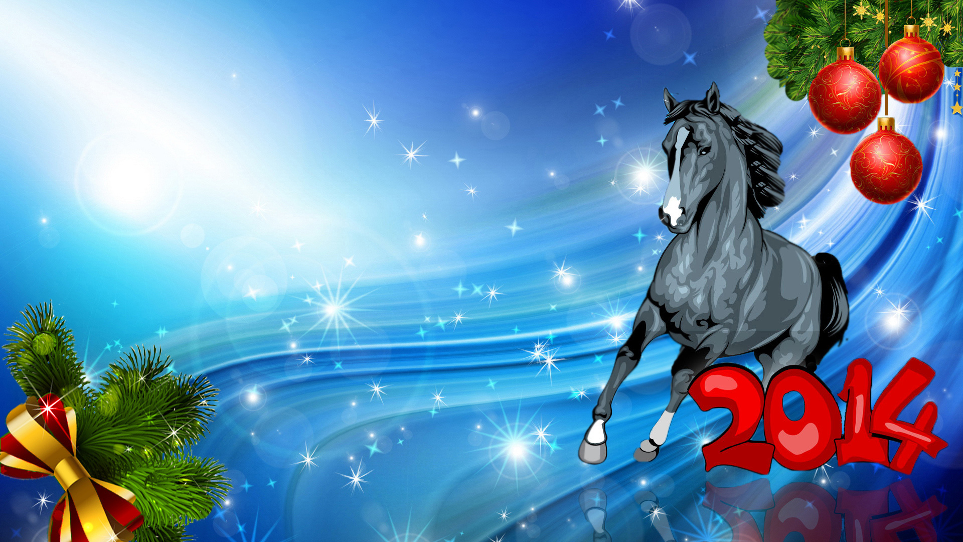 Wallpapers 2014 horse gray on the desktop