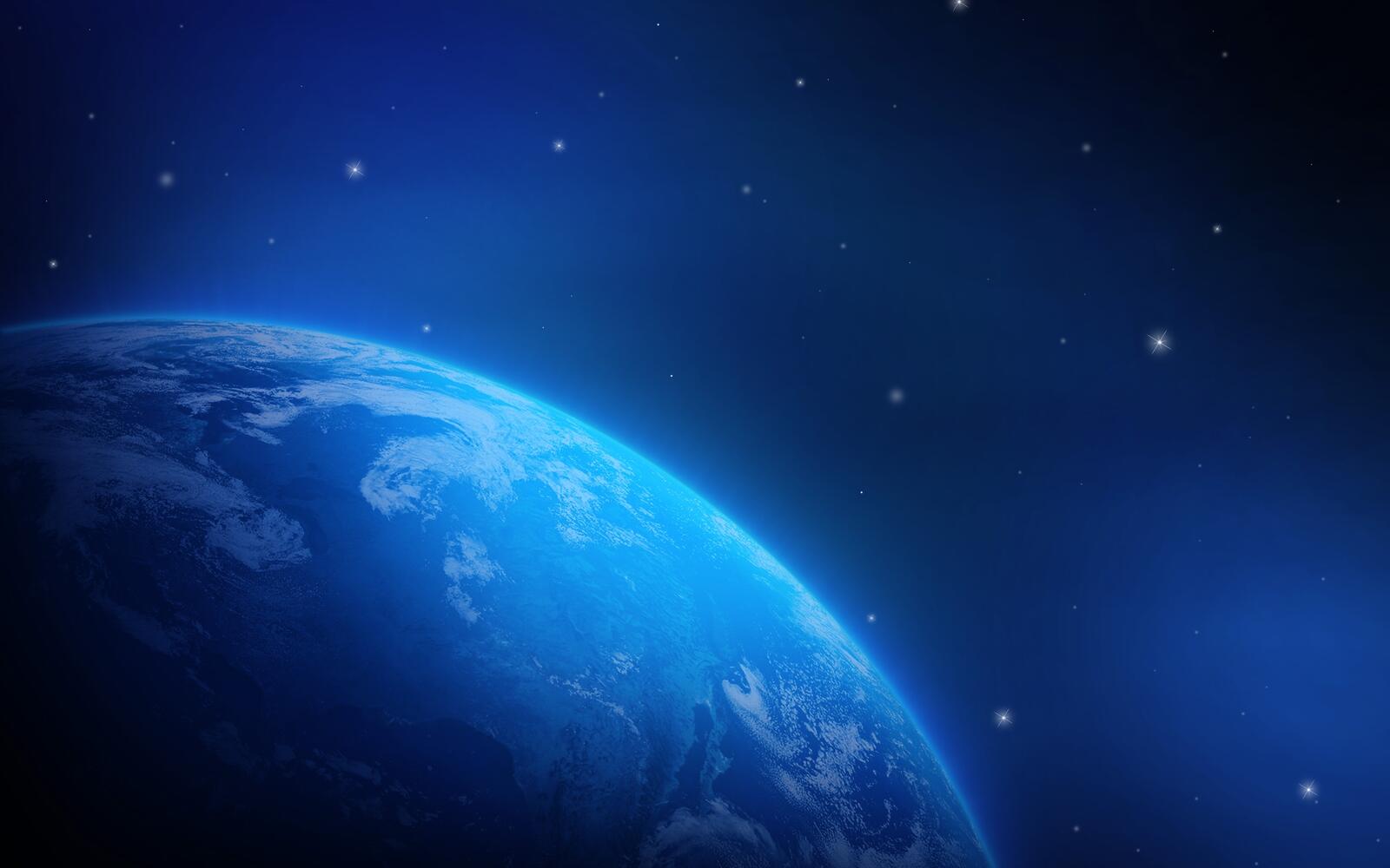 Wallpapers space earth stars on the desktop