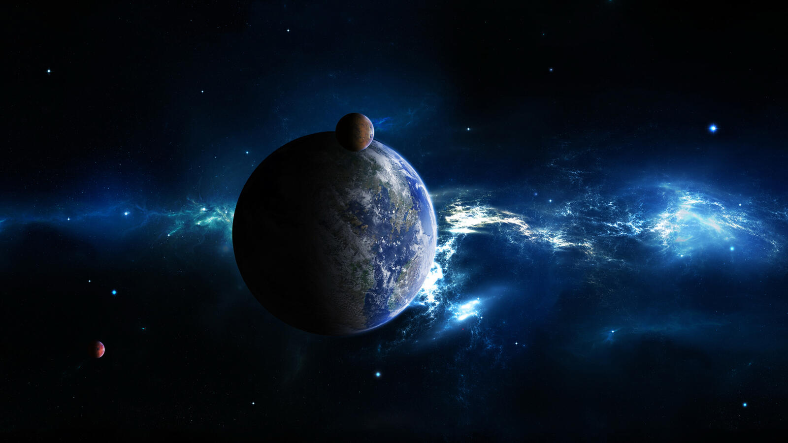 Wallpapers emptiness space planets on the desktop