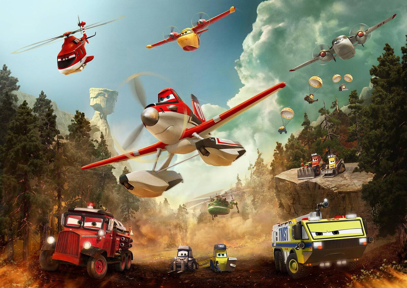 Wallpapers comedy Planes: Fire and water family on the desktop