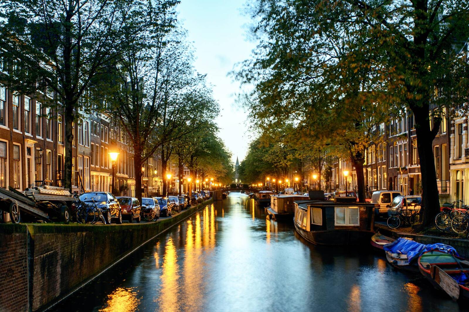 Обои Амстердам Голландия улица на рабочий стол