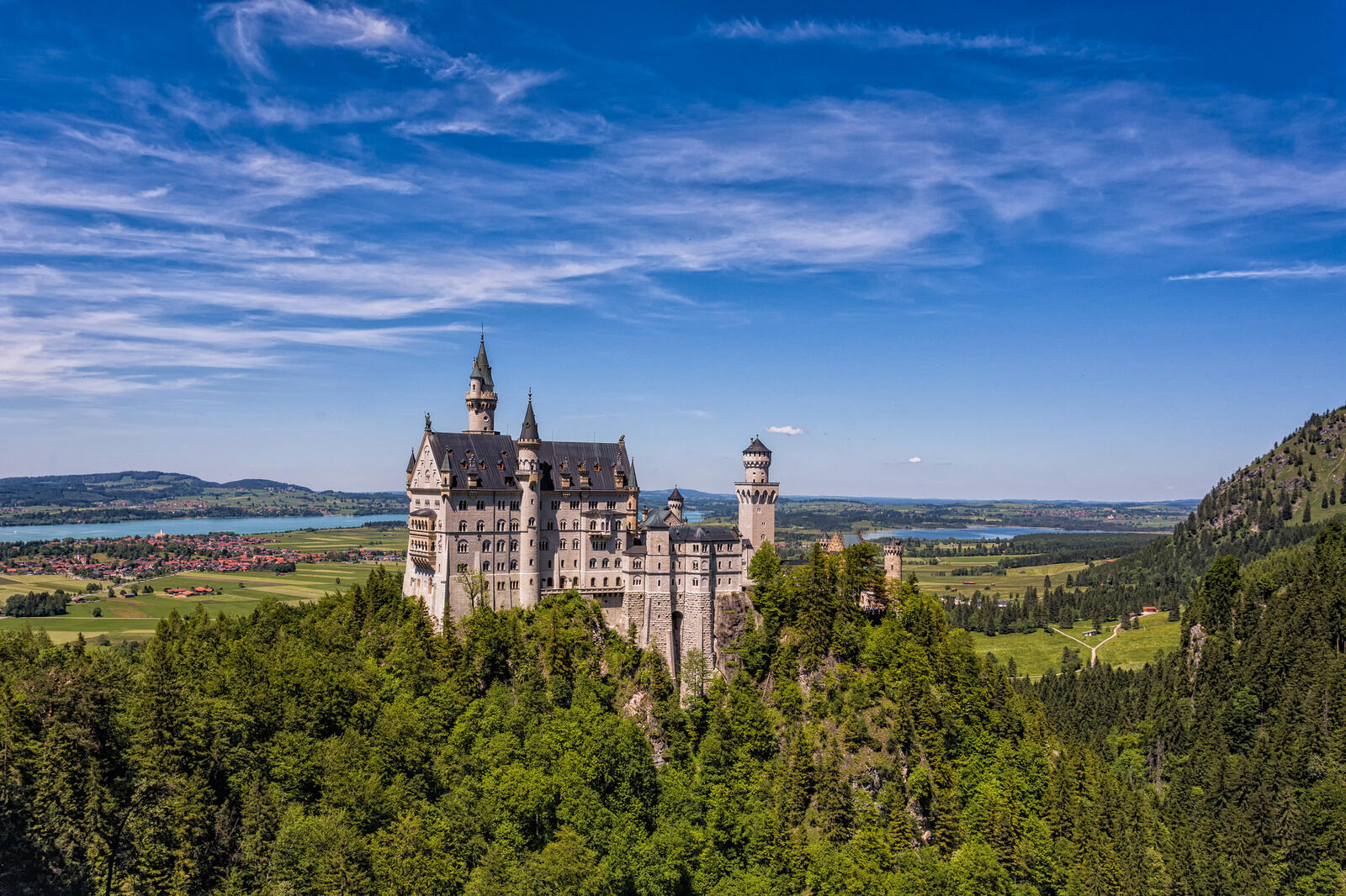 Обои Бавария замок Нойшванштайн Германия на рабочий стол