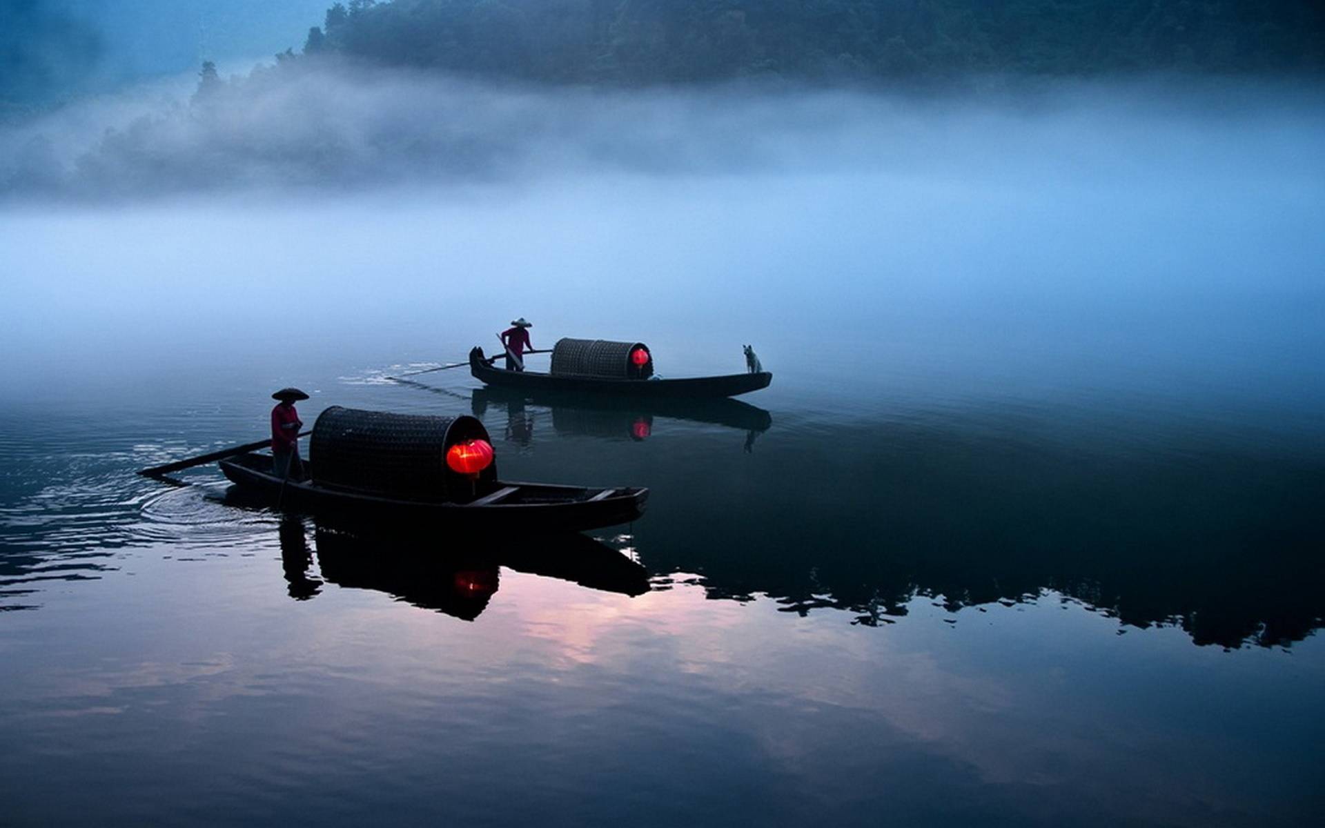 Wallpapers China Canoeing landscapes on the desktop