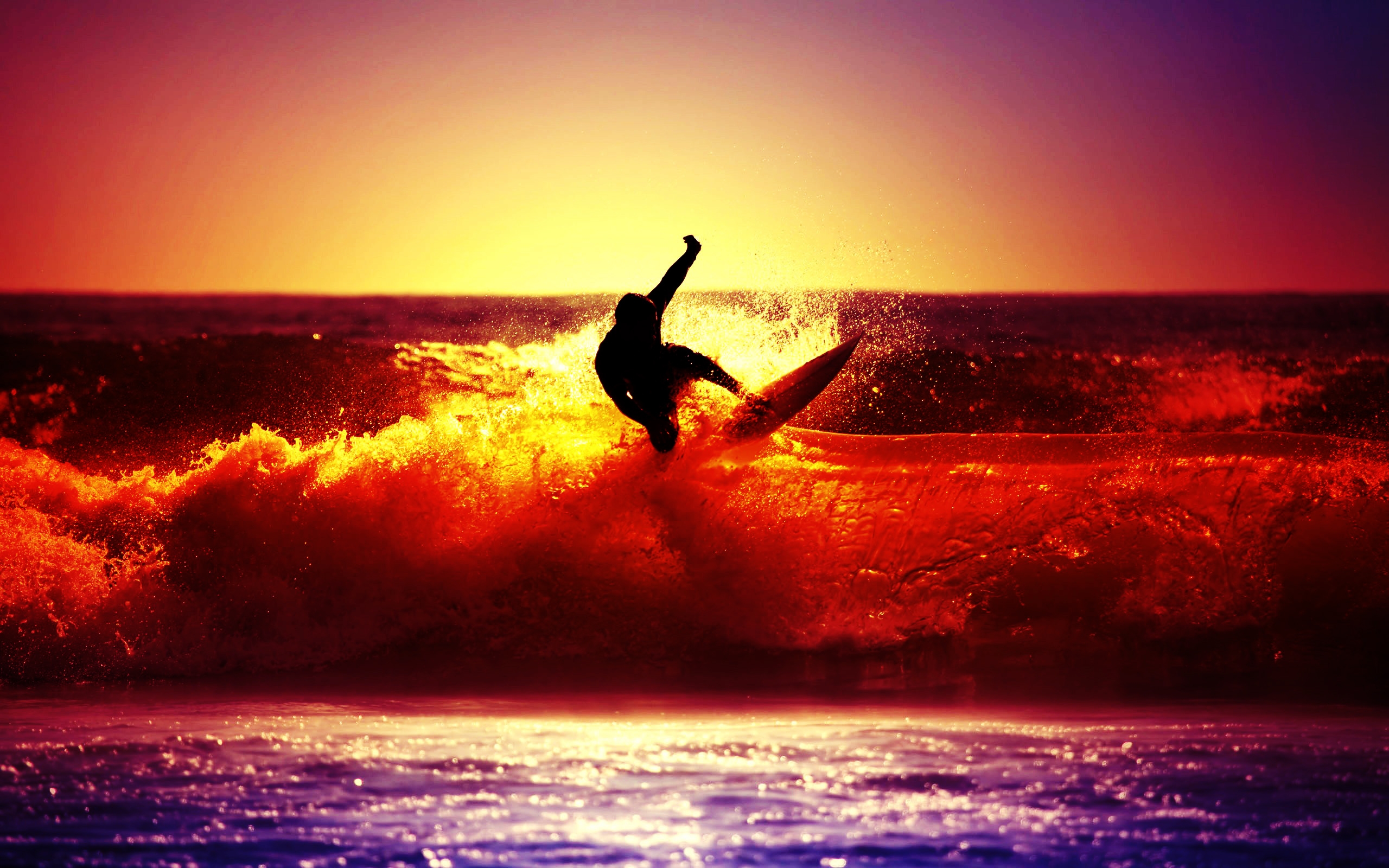 Wallpapers surfing sea waves on the desktop