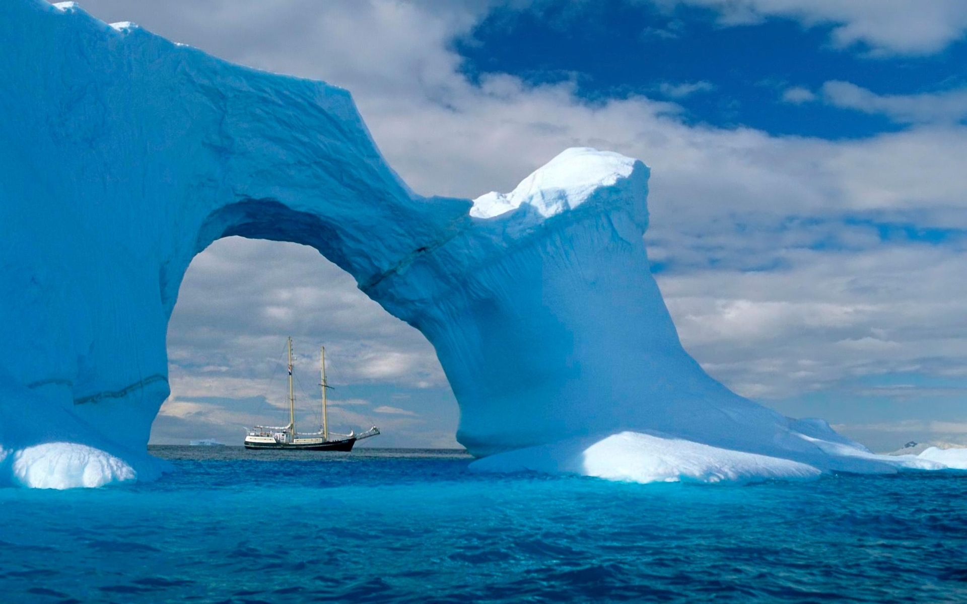 природа айсберг море горизонт nature iceberg sea horizon бесплатно
