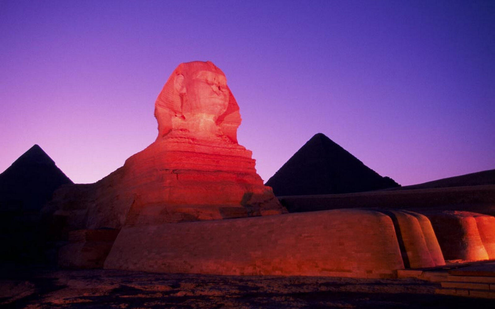 Обои Большой Сфинкс закат солнца Египет на рабочий стол