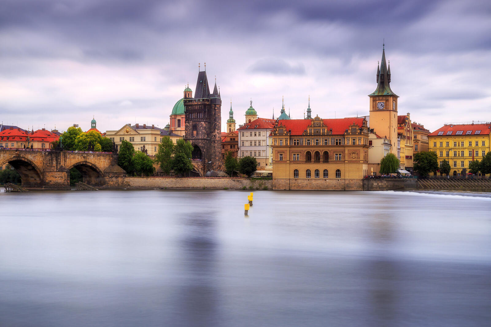 Обои Чехия Прага река Влтава на рабочий стол