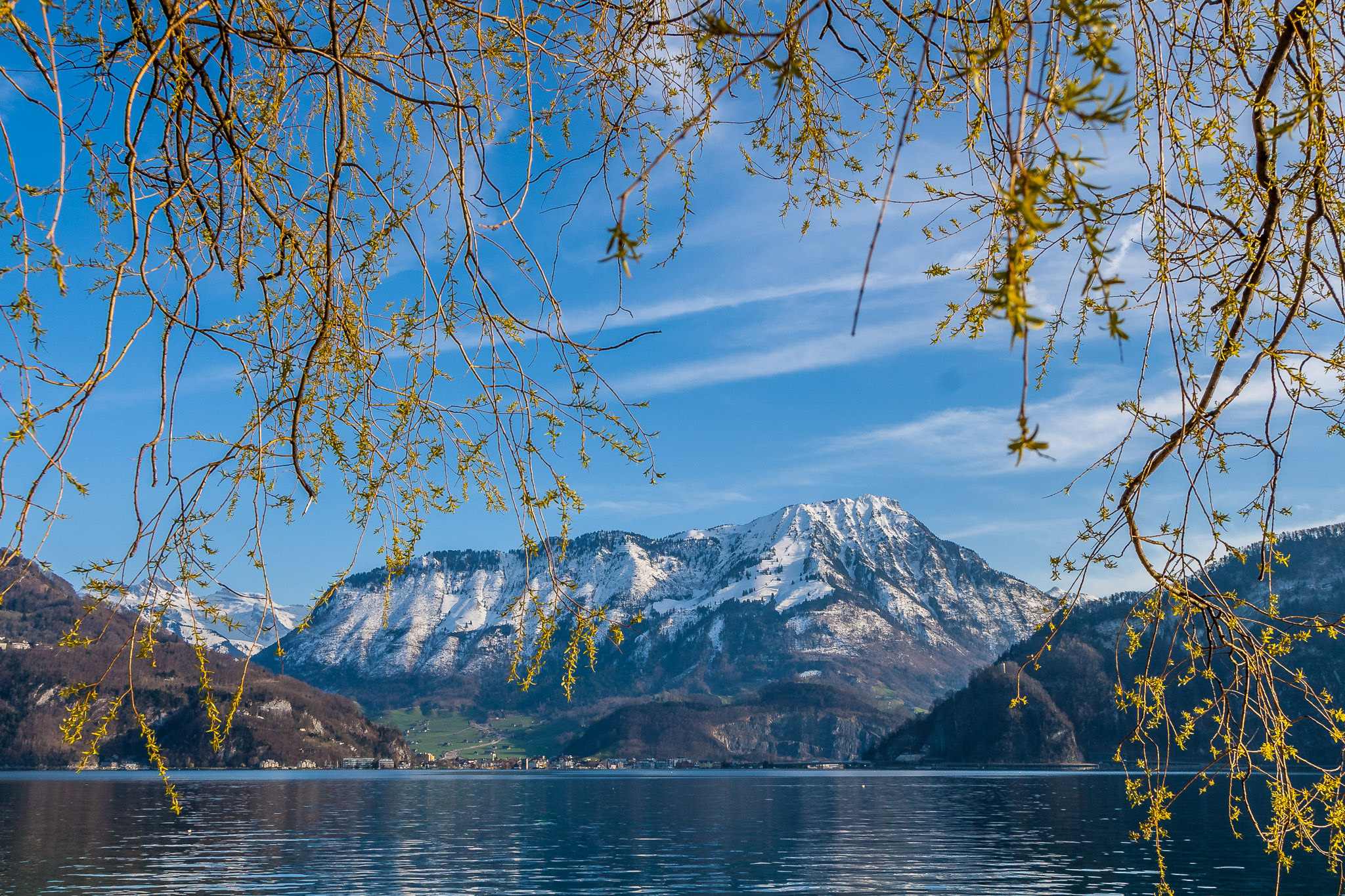 Wallpapers Switzerland Lucerne snow on the peaks on the desktop