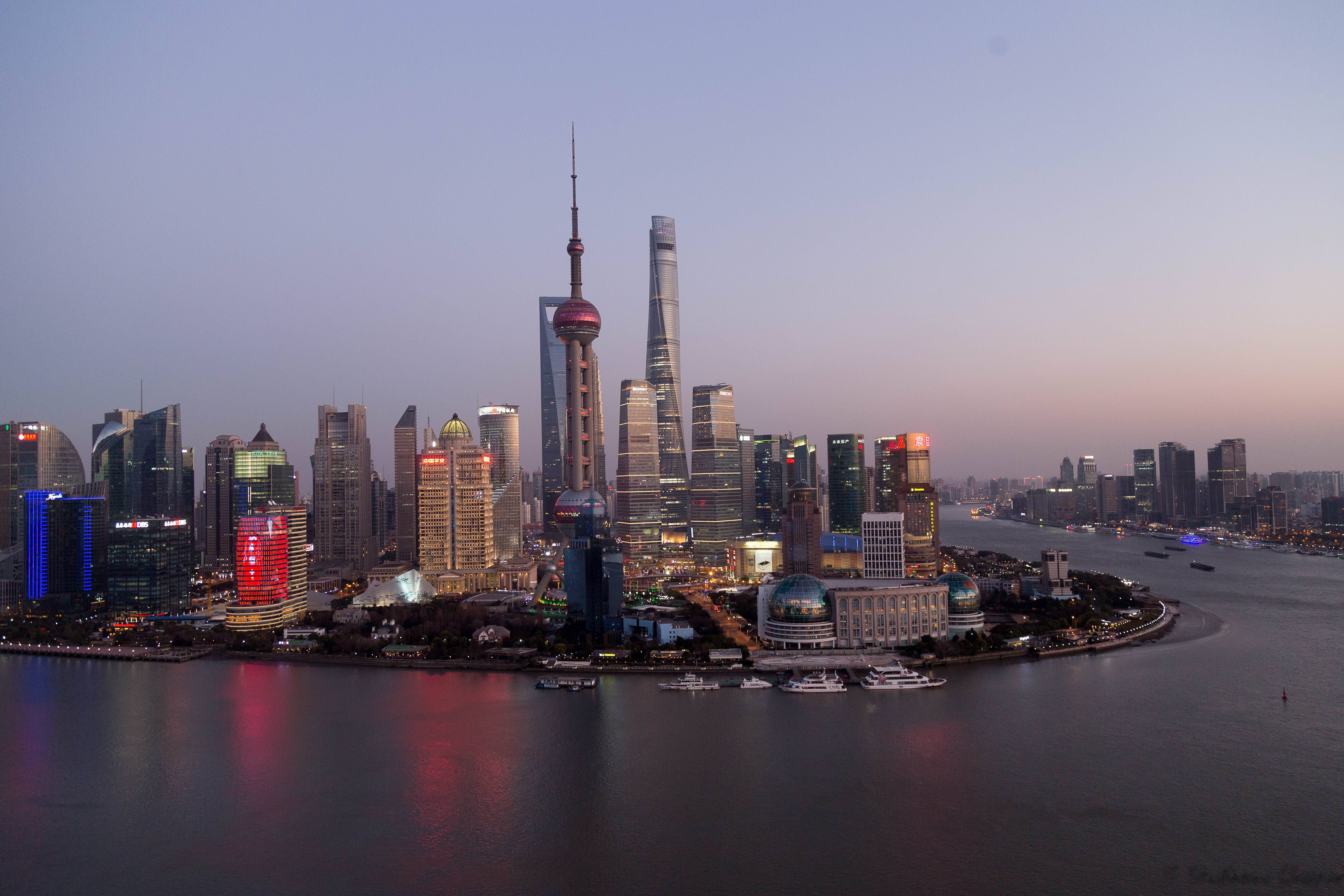 Обои город Китай Shanghai на рабочий стол