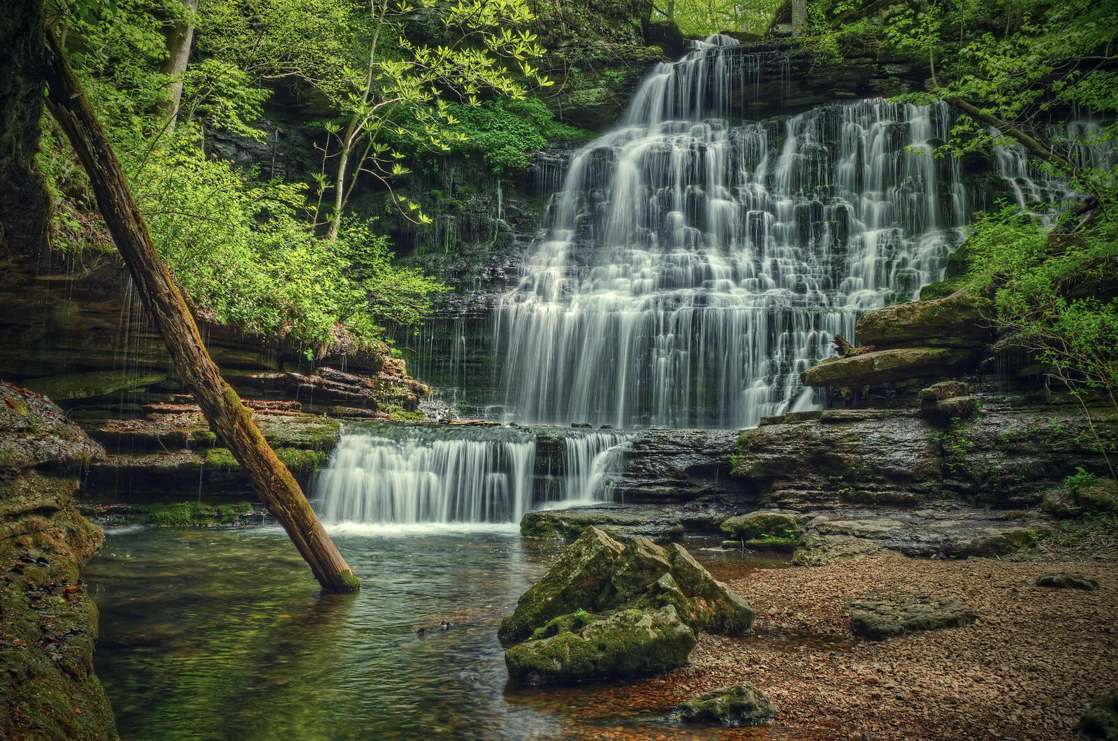 Wallpapers Tennessee waterfall forest on the desktop