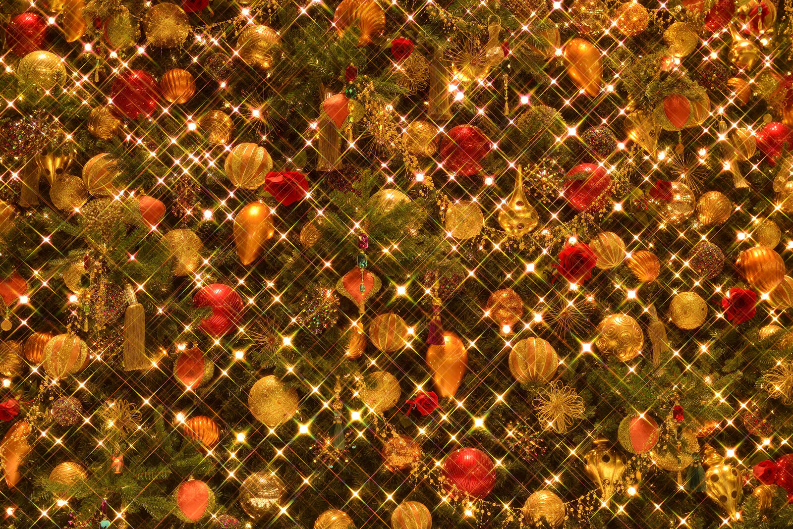 Wallpapers Christmas tree toys balls on the desktop
