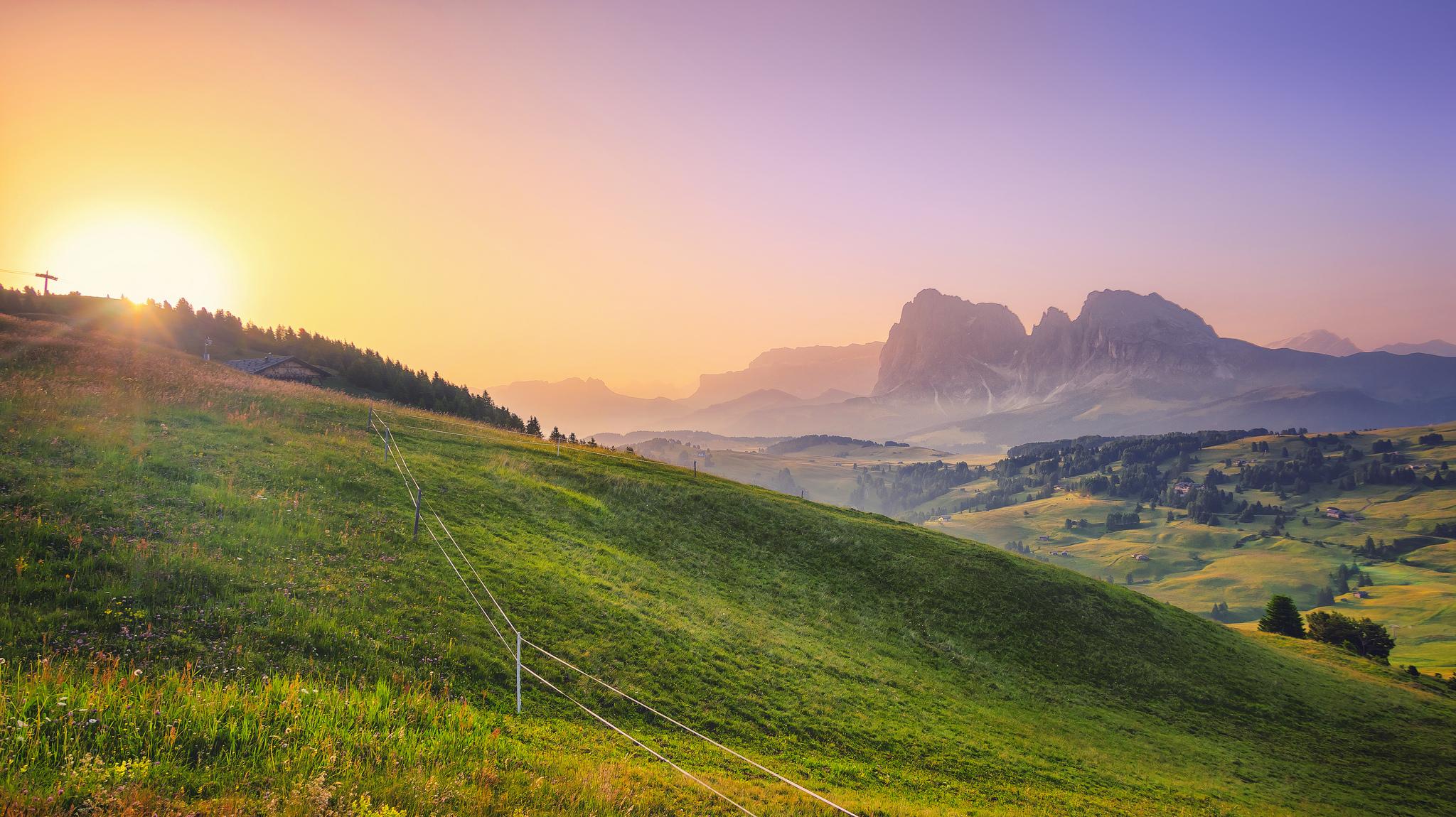 Wallpapers Alps Italy sunset on the desktop