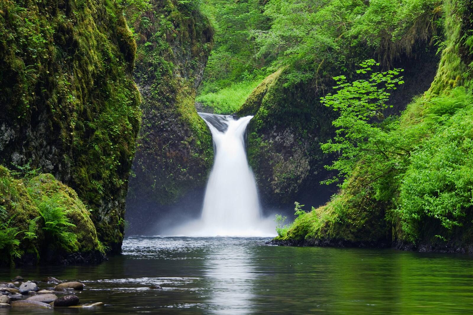 Wallpapers Punchbowl Falls Eagle Creek Columbia River Gorge on the desktop