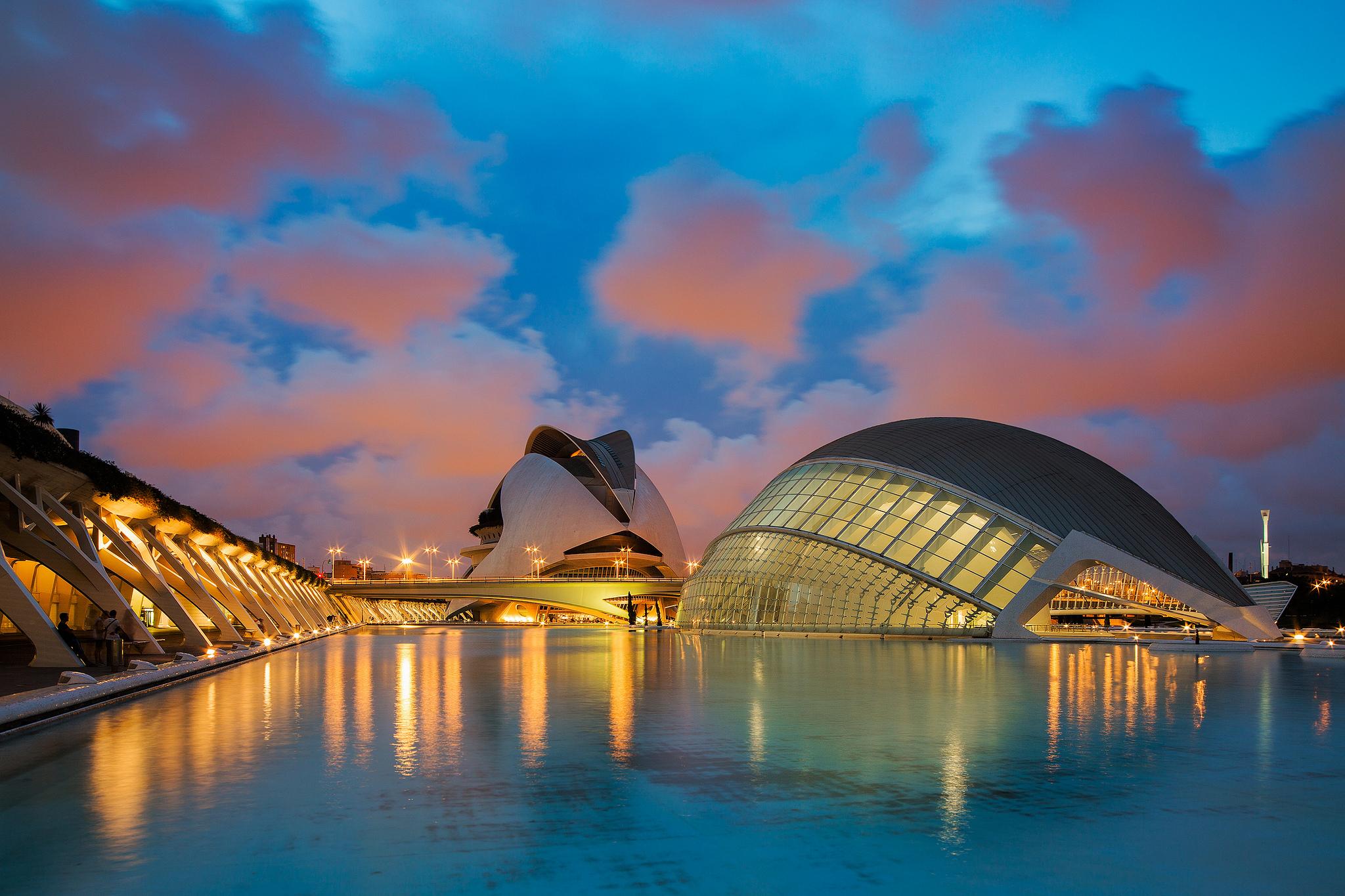 Wallpapers The city of arts and Sciences Valencia Spain on the desktop