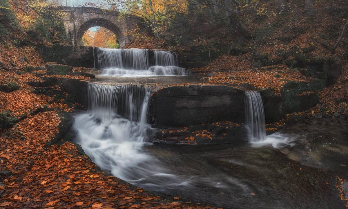 Photo picture river, autumn