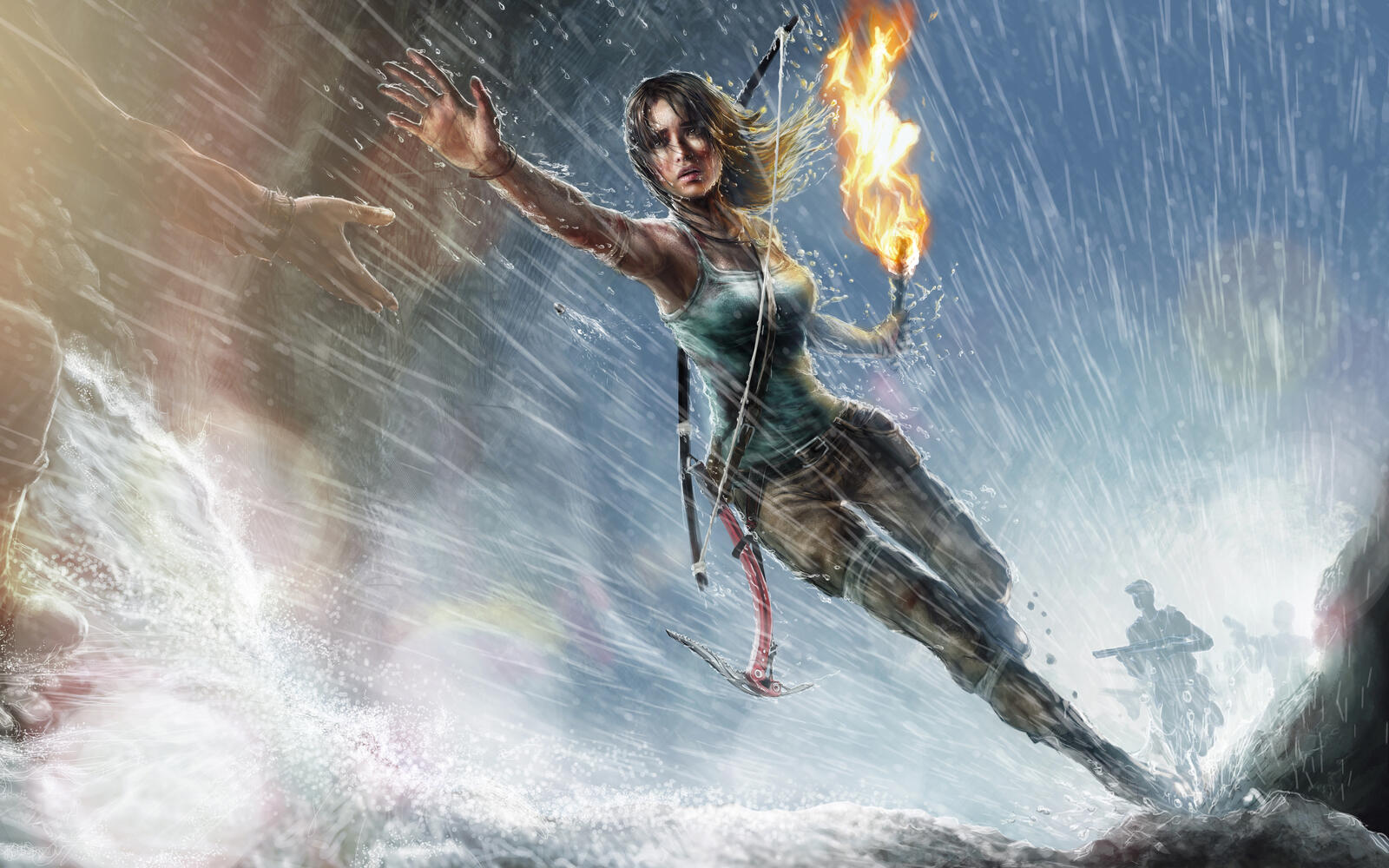 Wallpapers Tomb Raider Lara Croft Torch on the desktop