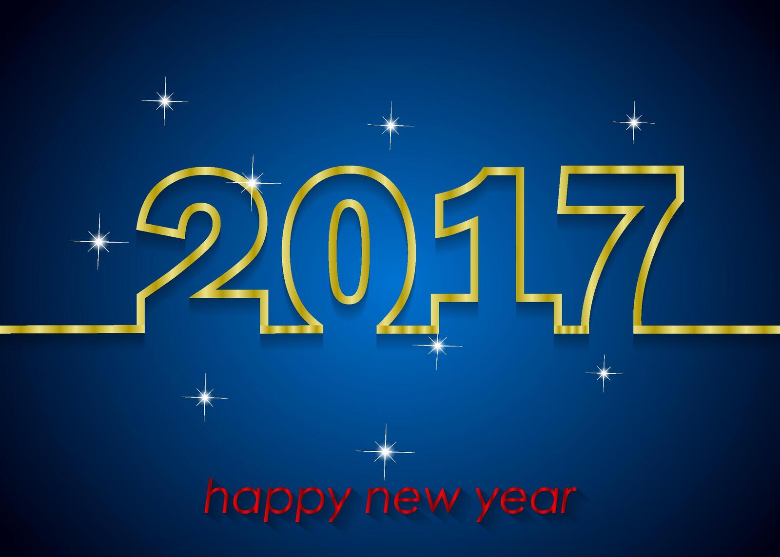 Wallpapers 2017 with new 2017 year date on the desktop