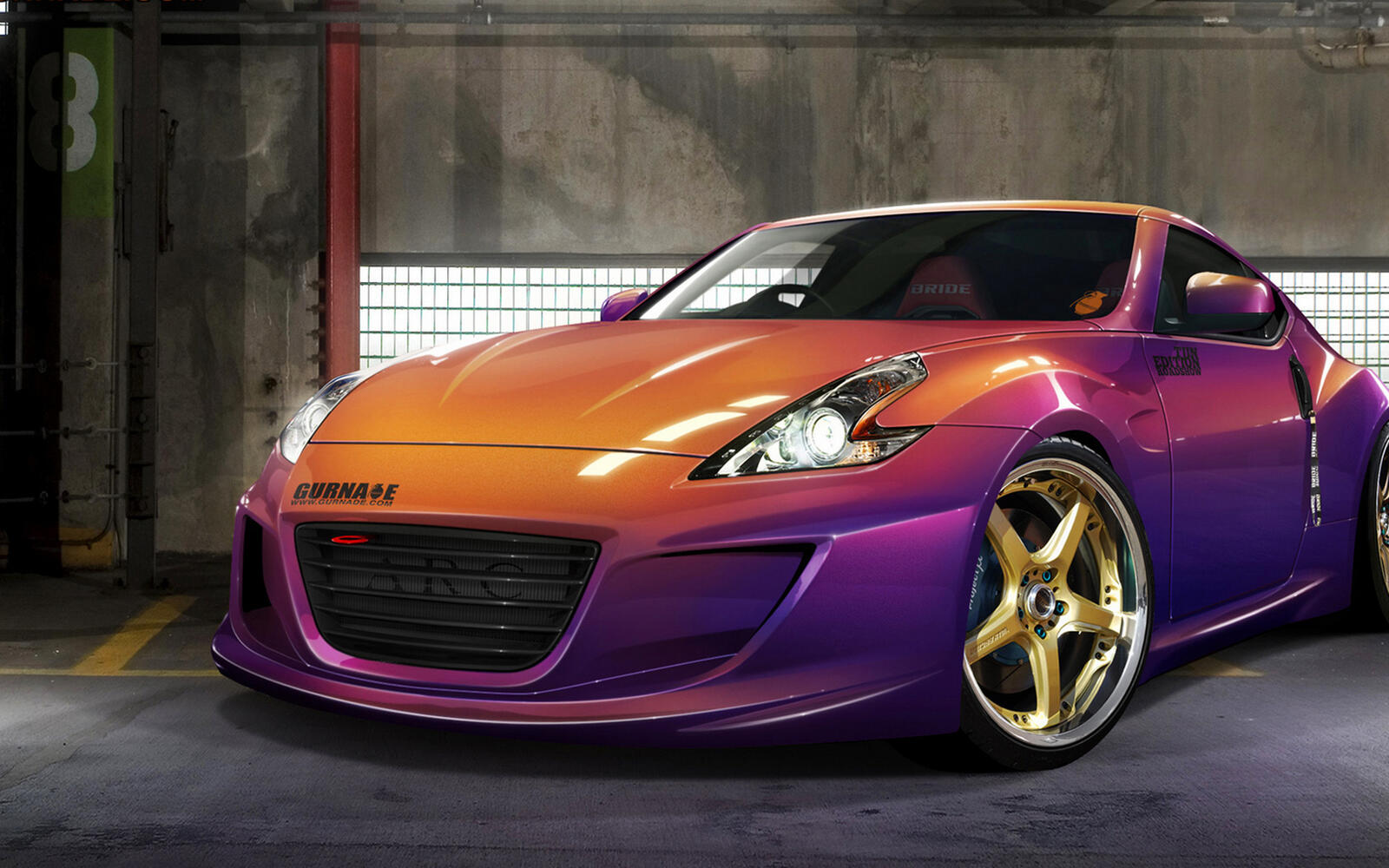Wallpapers Nissan 350z tuning lights on the desktop